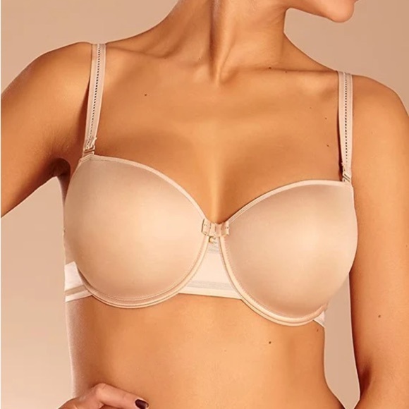 Chantelle 2126 Vous Et Moi Nude Convertable T-Shirt Bra size 32C - Picture 2 of 8
